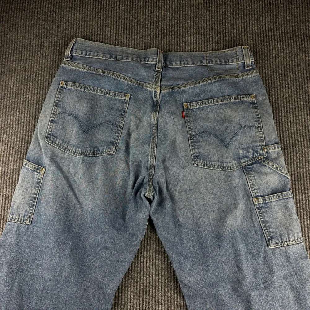 Levis Carpenter Loose Straight Jeans Mens 36x30 Blue Denim Utility Work Pants